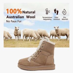 Mel&Syd 100% Australian Sheepskin Boots Chestnut Size 8#